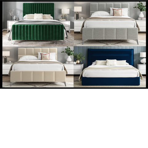 FABRIC UPHOLSTERED BED COLLECTION