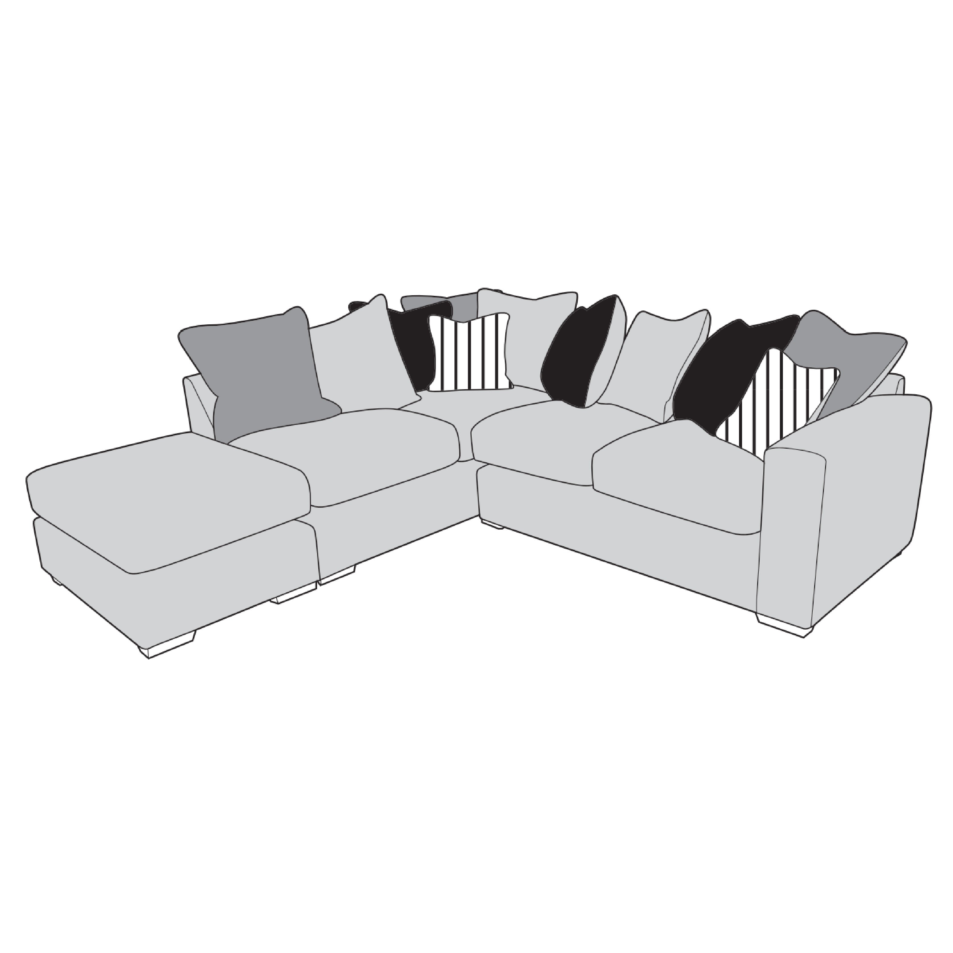 Montana Sofa - 1 Corner 2 with Footstool (Pillow Back)