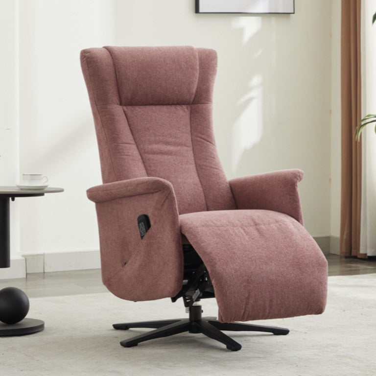 Apero Swivel Electric Recliner Armchair - Rose