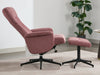 Apero Manual Swivel Chair & Footstool - Rose