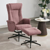 Apero Manual Swivel Chair & Footstool - Rose