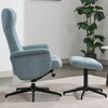 Apero Manual Swivel Chair & Footstool - Ice Blue