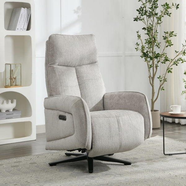 Prestige Fabric Electric Swivel Chair - Rabbit