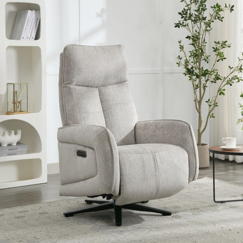 Prestige Fabric Electric Swivel Chair - Rabbit
