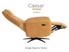 Caesar Electric Swivel Lounge Chair - Amber