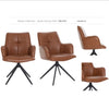 Jacob Swivel Dining Chair - Tan PU