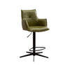 Jacob Swivel Bar Stool - Green PU