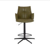 Jacob Swivel Bar Stool - Green PU