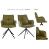 Jacob Swivel Dining Chair - Green PU