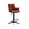 Jacob Swivel Bar Stool - Tan