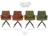Jacob Swivel Dining Chair - Green PU