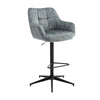 Jade Swivel Bar Stool - Stone Blue