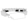 Caspian Sofa - 2 Corner 1 Sofa Bed (Pillow Back)