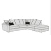 Caspian Sofa - 2 Corner 1 With Storage Stool (Pillow Back)
