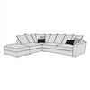 Caspian Sofa - 1 Corner 2 With Storage Stool (Pillow Back)