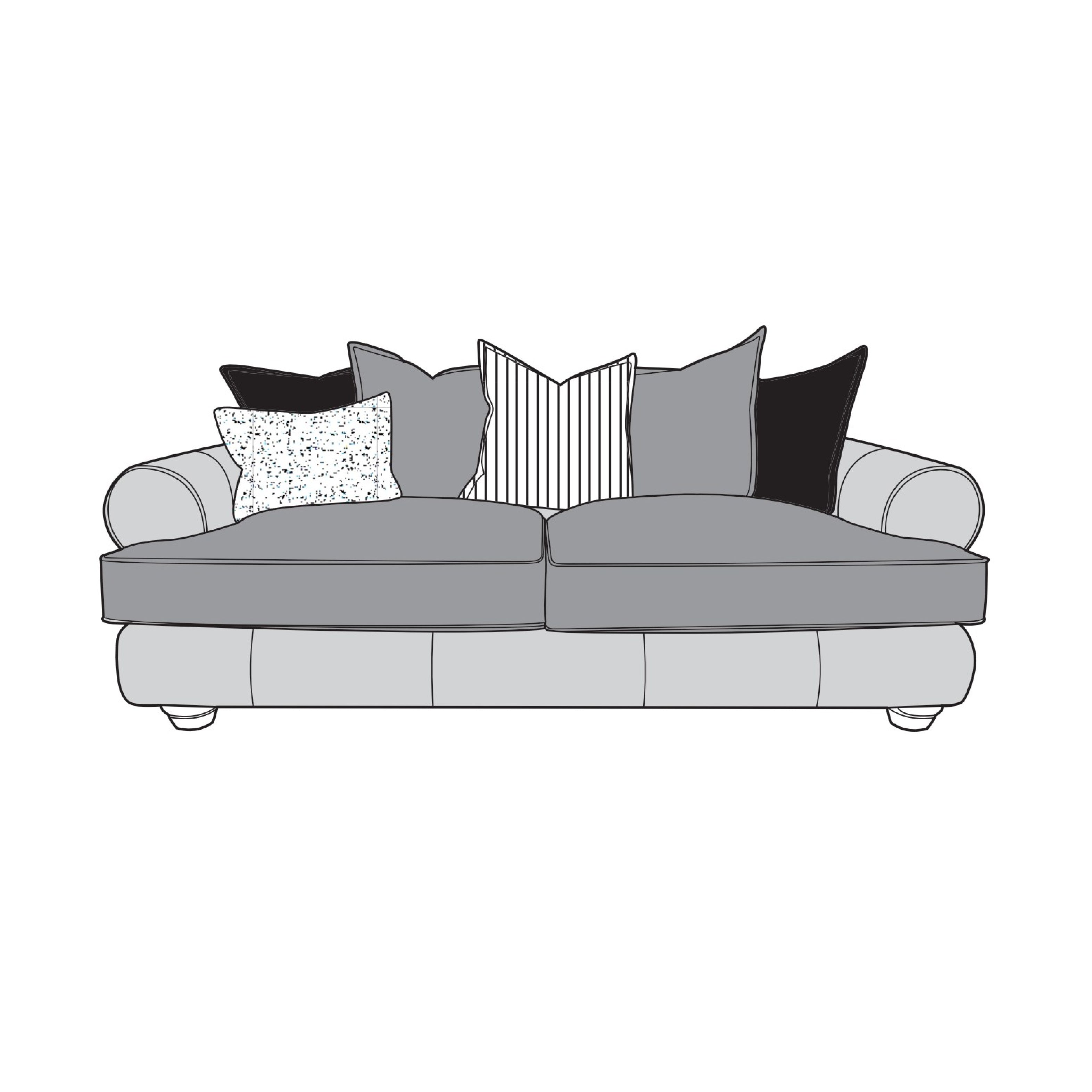 Viscount Mix Sofa - 3 Seater (Pillow Back)
