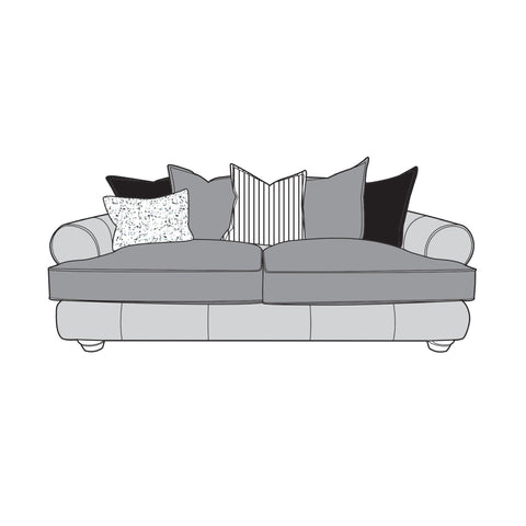 Viscount Mix Sofa - 3 Seater (Pillow Back)