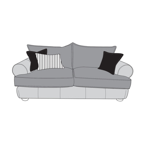 Viscount Mix Sofa - 3 Seater (Standard Back)