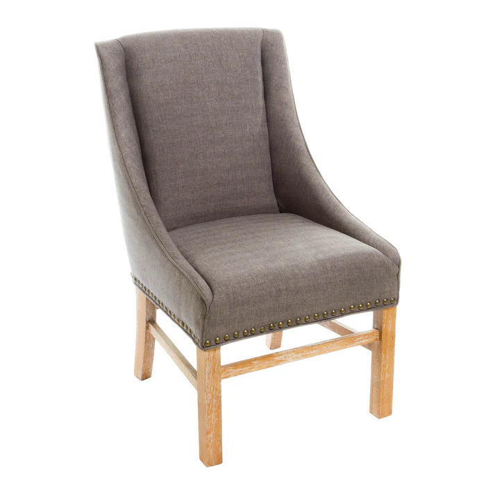 Grey Studded Dining Chair