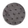 Elegant Round Buttoned Footstool - Grey Velvet