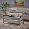 Large Lift-Top Laptop Coffee Table - Grey