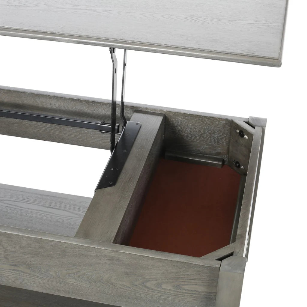 Large Lift-Top Laptop Coffee Table - Grey