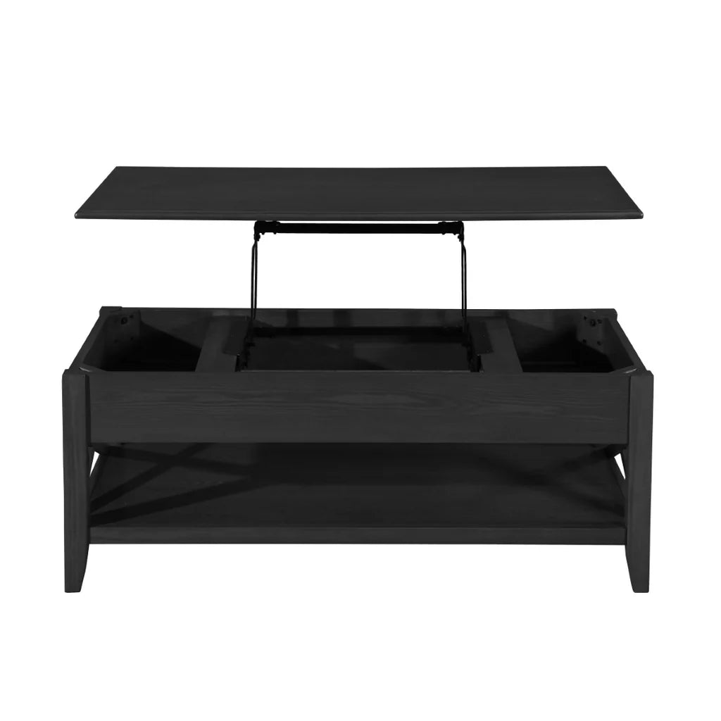 Large Lift-Top Laptop Coffee Table - Black
