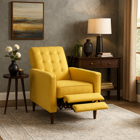 Reclining Accent Chair - Yellow
