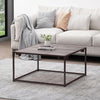 Grey Oak Effect Square Coffee Table