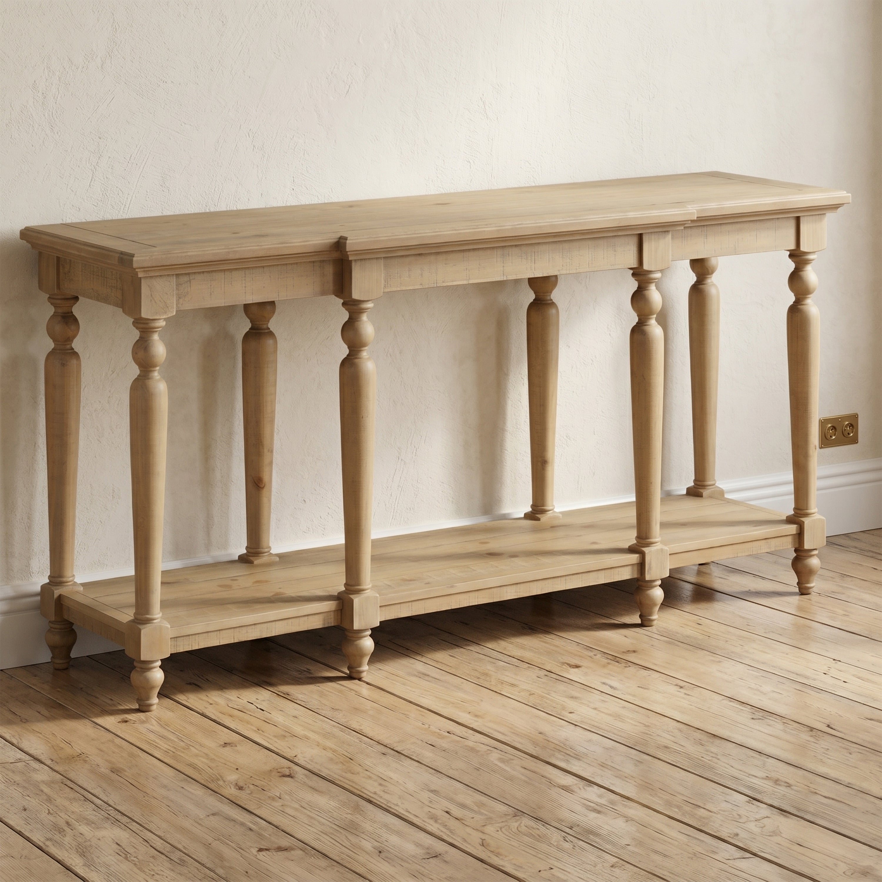 Chateau Rustic Pine Console Table - Large