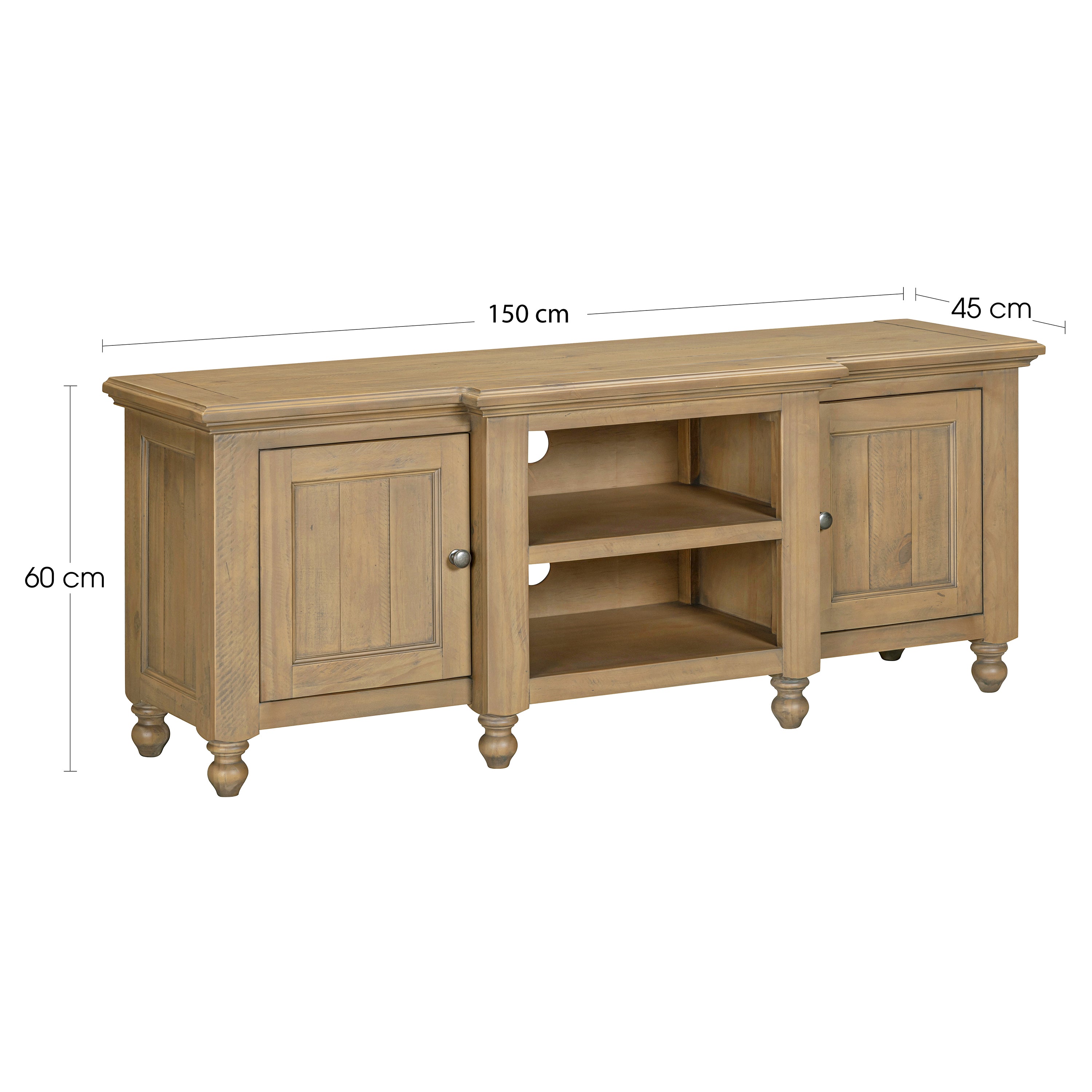 Chateau Rustic Large TV Unit - 2 Door