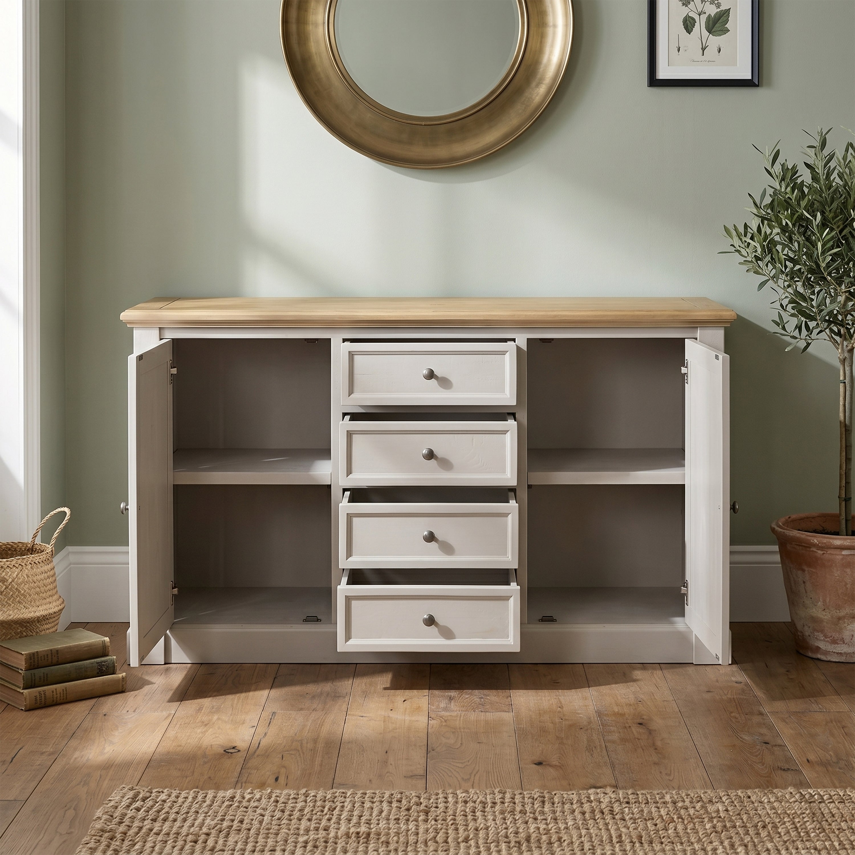 Chateau Painted Sideboard - 2 Door 4 Drawer
