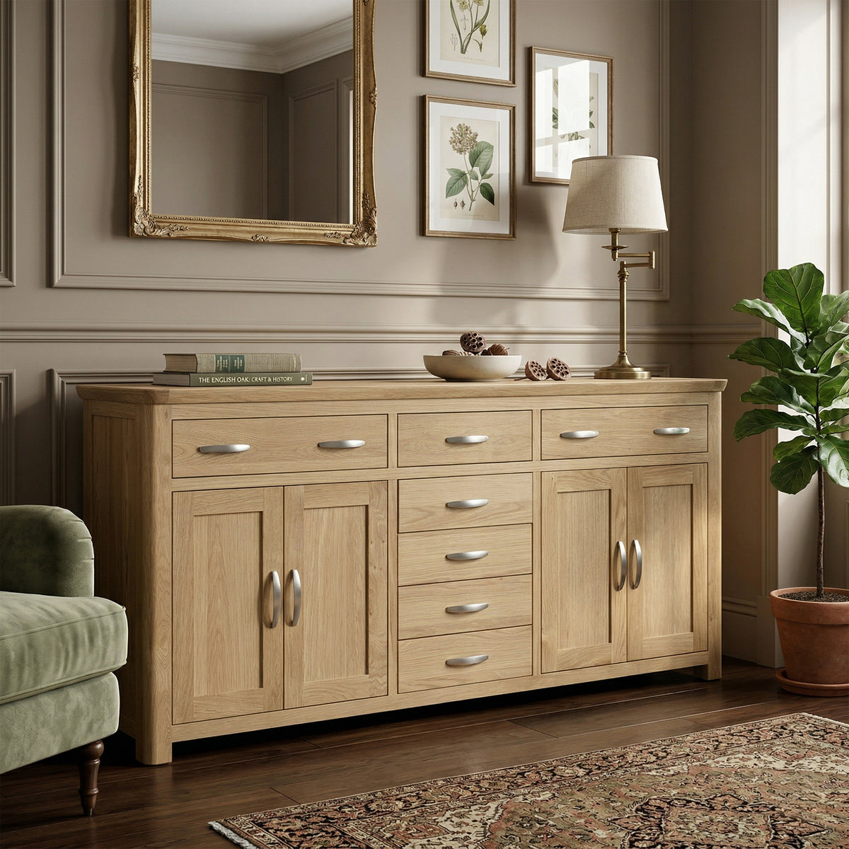 Treviso Oak Grand Sideboard