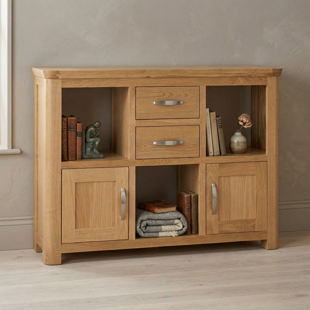 Treviso Oak Low Display Unit