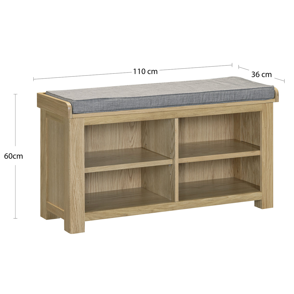 Treviso Oak Shoe Bench