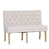 Montgomery Straight Buttoned Back Bench - Natural