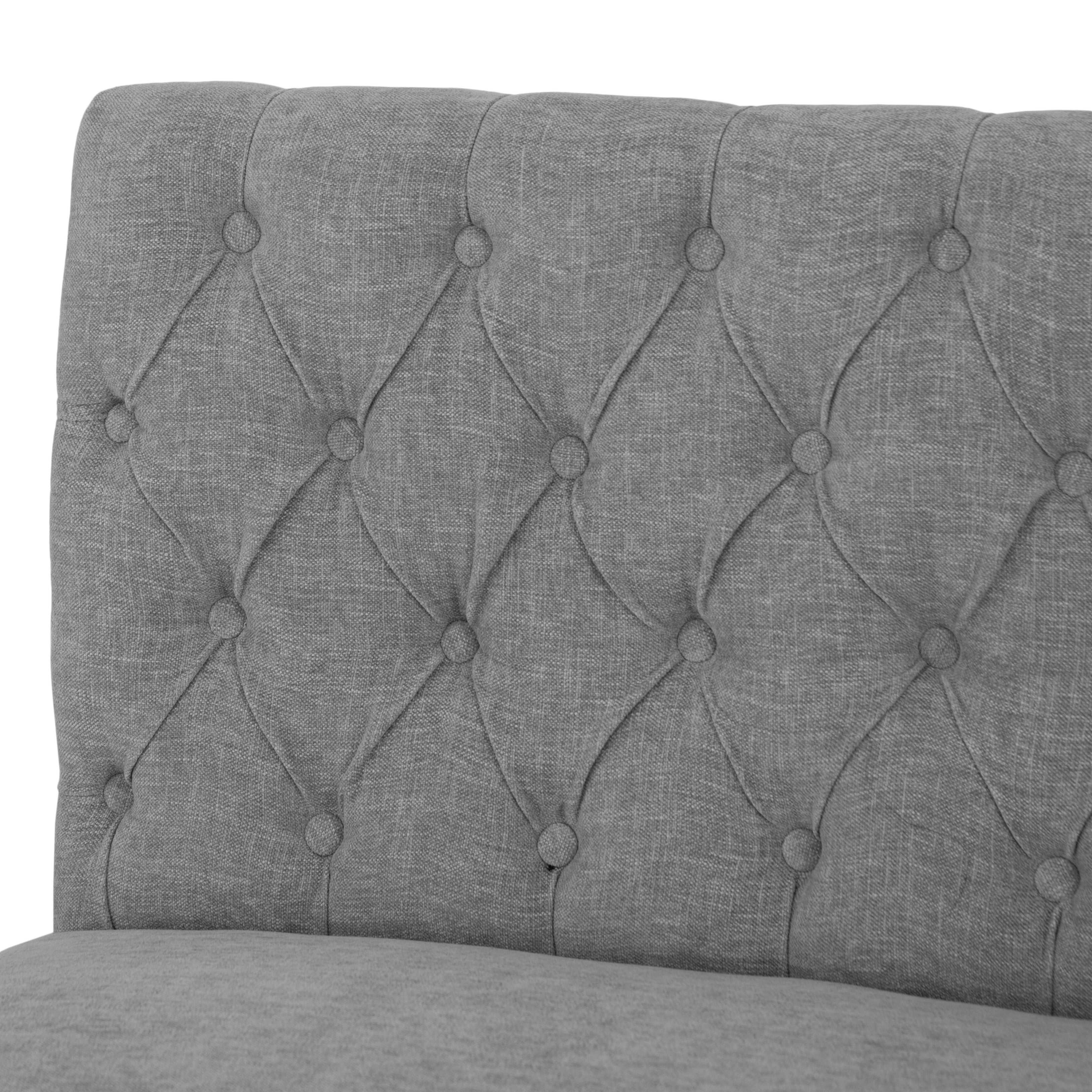 Montgomery Right Hand Buttoned Back Bench - Grey