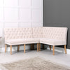 Montgomery Straight Buttoned Back Bench - Natural