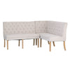 Montgomery Straight Buttoned Back Bench - Natural