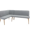 Otis Right Hand Corner Bench - Light Grey