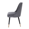 Piper Diamond Stitch Chair - Graphite Velvet