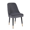 Piper Diamond Stitch Chair - Graphite Velvet