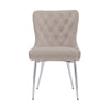 Sienna Buttoned Back Chair - Taupe Velvet