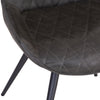 Fordham Industrial Diamond Stitch Dining Chair - Grey