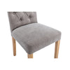 Martley Fabric Scroll Top, Button Back Dining Chair - Grey