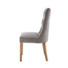 Danbury Fabric Curved, Button Back Dining Chair - Grey