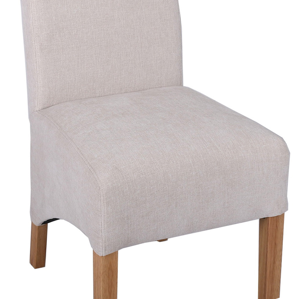 New Trimpley Fabric Scroll Back Dining Chair - Natural