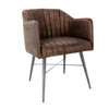 Finsbury Leather & Iron Chair - Brown