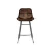 Camden Leather & Iron Bar Chair - Brown