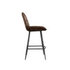 Camden Leather & Iron Bar Chair - Brown